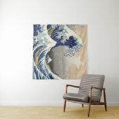 japans kunstoceaanlandschap grote golf wandkleed (In Situ (horizontaal))