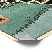  Japans kunstpapier — blauw Poster (Hoek)