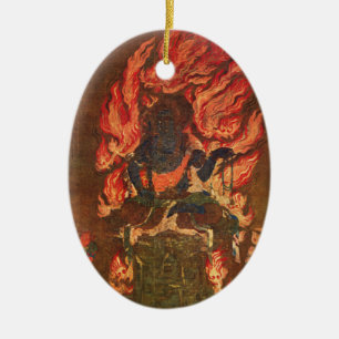 Japans kunstschilderij keramisch ornament