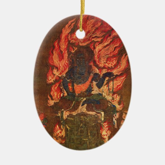 Japans kunstschilderij keramisch ornament (Voorkant)