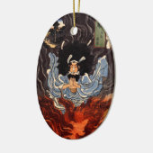 Japans kunstschilderij keramisch ornament (Links)