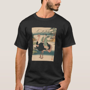 Japans Kunststruisvogel Kyosai Vintage T-shirt