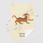 Japans kunsttijger met Cherry Blossom Golfhanddoek (Insitu)