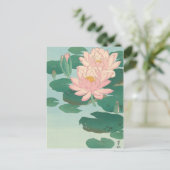  Japans kunstwerk: bloeiende waterlellen Briefkaart (Staand voorkant)
