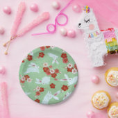 Japans kunstwerk: Bord van groendobber en konijnen (Feest)