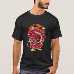 Japans kunstwerk Dragon Traditional Art Irezumi T-shirt