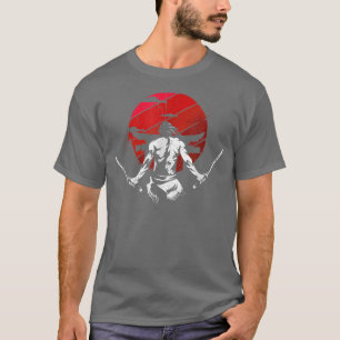 Japans kunstwerk Samurai - brandweerontwerp T-shirt