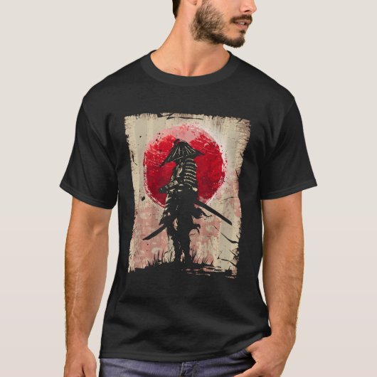 Japans kunstwerk Samurai - brandweerontwerp T-shirt (Voorkant)