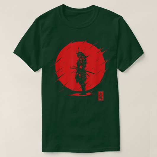 Japans kunstwerk Samurai - brandweerontwerp T-shirt (Design voorkant)