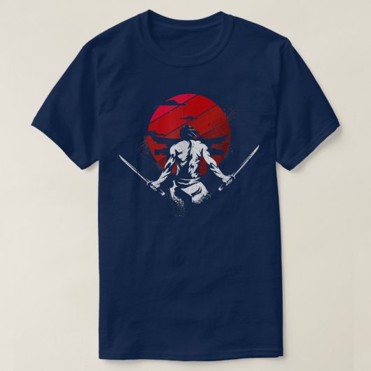 Japans kunstwerk Samurai -  brandweerontwerp T-shirt (Design voorkant)