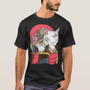 Japans Kunstwerk Samurai Kat T-shirt