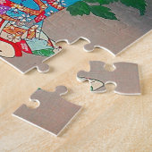 Japans kunstwerk - twee vrouwen die in de tuin van legpuzzel (Zijkant)