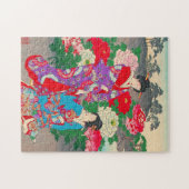 Japans kunstwerk - twee vrouwen die in de tuin van legpuzzel (Horizontaal)