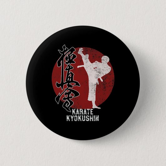 Japans Kyokushin Karate Martial Art Gift Ronde Button 5,7 Cm (Voorkant)