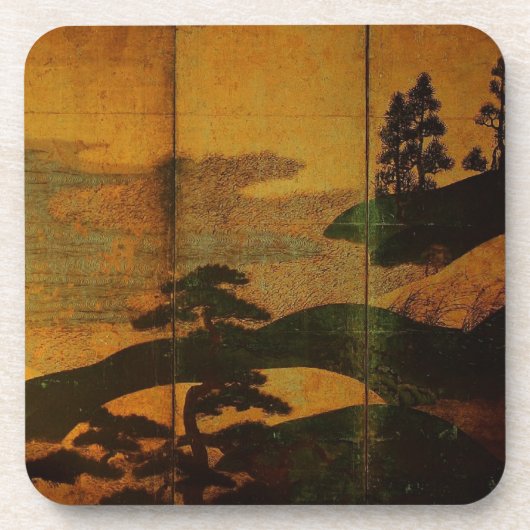 Japans Landschap Aziatisch-stijl Drink Coasters Bier Onderzetter (Voorkant)