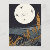 Japans landschap bij nacht briefkaart (Voorkant)