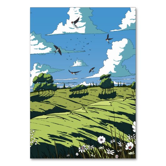 Japans landschap bij nacht kaart (Voorkant)