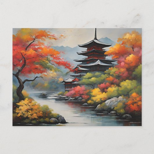 Japans landschap briefkaart (Voorkant)