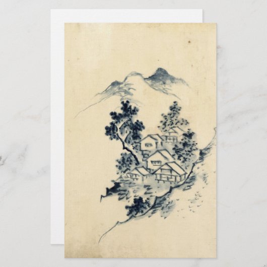 japans landschap briefpapier (Voorkant / Achterkant)