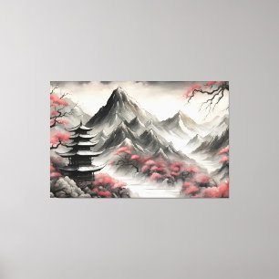 Japans landschap canvas afdruk