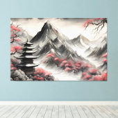 Japans landschap canvas afdruk (Insitu (Houten vloer))