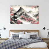 Japans landschap canvas afdruk (Insitu (Slaapkamer))