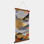 Japans landschap hangend wandkleed (Gebogen)