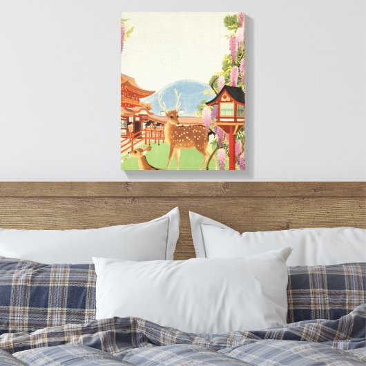 JAPANS LANDSCHAP | heilig hert van Nara | tempel Canvas Afdruk (Insitu (Slaapkamer))