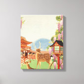 JAPANS LANDSCHAP | heilig hert van Nara | tempel Canvas Afdruk (Voorkant)
