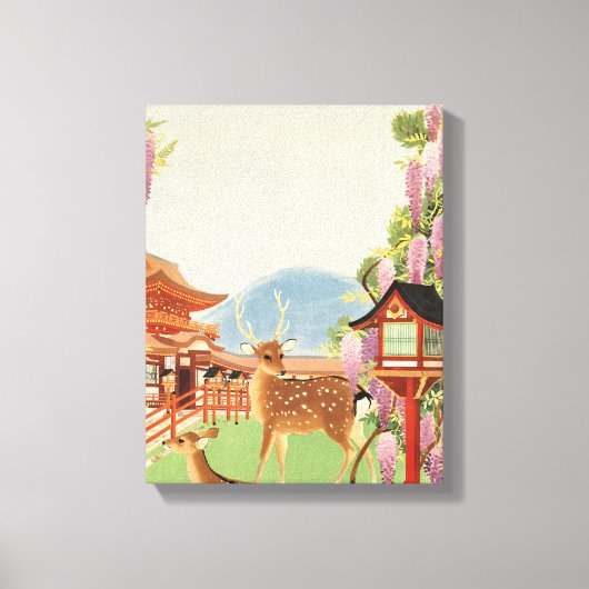 JAPANS LANDSCHAP | heilig hert van Nara | tempel Canvas Afdruk (Voorkant)