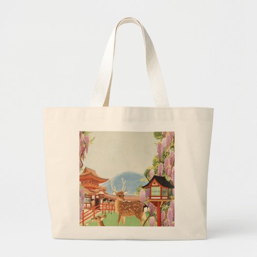 JAPANS LANDSCHAP | heilig hert van Nara | tempel Grote Tote Bag (Voorkant)