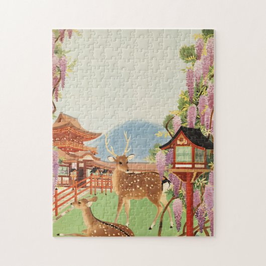 JAPANS LANDSCHAP | heilig hert van Nara | tempel Legpuzzel (Verticaal)