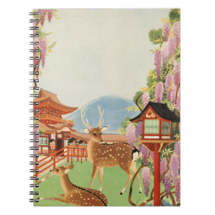 JAPANS LANDSCHAP   heilig hert van Nara   tempel Notitieboek