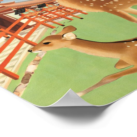 JAPANS LANDSCHAP | heilig hert van Nara | tempel Poster (Hoek)