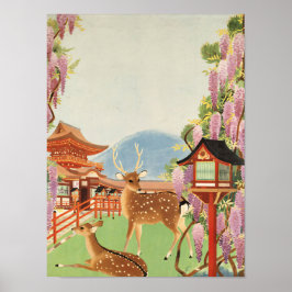 JAPANS LANDSCHAP | heilig hert van Nara | tempel Poster
