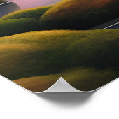 Japans landschap kersenbloesems en berg poster (Hoek)