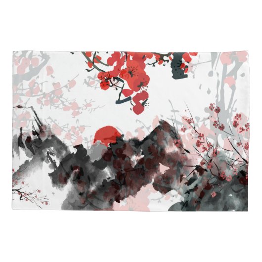 Japans landschap Kussensloop (Achterkant)