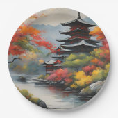 Japans landschap papieren bordje (Voorkant)