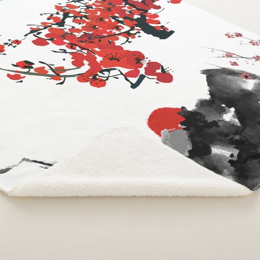 Japans landschap Sherpa Blanket Sherpa Deken (3/4)