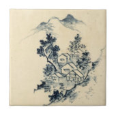 japans landschap tegeltje (Voorkant)