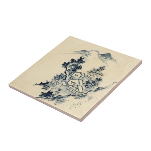 japans landschap tegeltje (Zijkant)