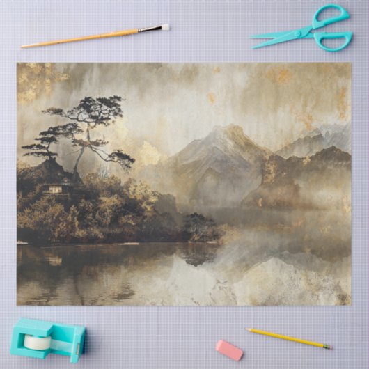 Japans Landschap Tissuepapier (Craft)