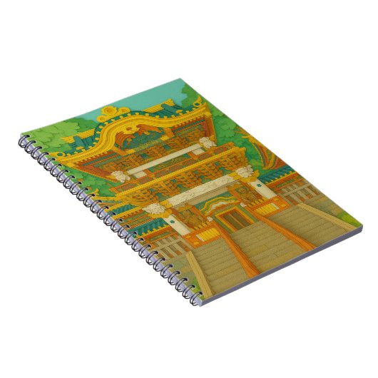 JAPANS LANDSCHAP | Yomeimon Gate | papiersnijden Notitieboek (Rechterzijde)