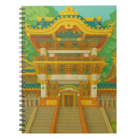 JAPANS LANDSCHAP | Yomeimon Gate | papiersnijden Notitieboek (Voorkant)