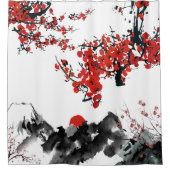 Japans landschapsgordijn douchegordijn (Voorkant)