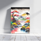 Japans Landschapsinkt Schilderen Canvas Afdruk