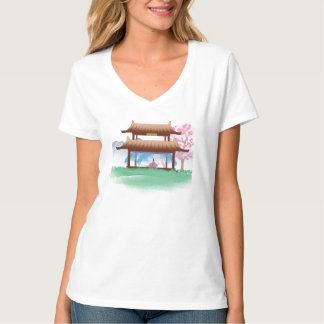 Japans landschapstshirt voor dames t-shirt