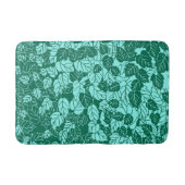 Japans Leaf Print, Turquoise en Aqua Badmat (Voorkant)
