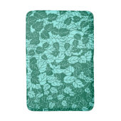 Japans Leaf Print, Turquoise en Aqua Badmat (Voorkant Verticaal)