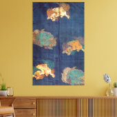 Japans leeuwenpatroon Canvas Afdruk (Insitu (Woonkamer))